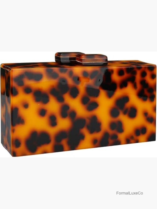 Handbags - Acrylic Clutch Purse Perspex Box Geometric Design Handbag for Women
